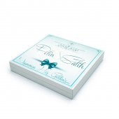 İsimli Söz Nişan Çikolatası 48 Adet Madlen Mavi Kurdela thumbnail 2