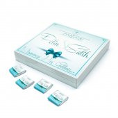 İsimli Söz Nişan Çikolatası 48 Adet Madlen Mavi Kurdela thumbnail 3