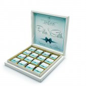 İsimli Söz Nişan Çikolatası 48 Adet Madlen Mavi Kurdela thumbnail 1