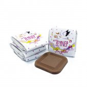 Kız Bebek Çikolatası 48 Adet Madlen Çikolata Sarı Leylek - 4