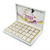 Kız Bebek Çikolatası 84 Adet Madlen Çikolata Sarı Leylek - 1