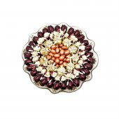 Cam Tepside Yaldızlı Dekorlu Çikolata Söz Nişan Tepsisi 1000g - 2