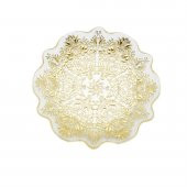 Cam Tepside Yaldızlı Dekorlu Çikolata Söz Nişan Tepsisi 1000g - 4