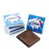 Nin Erkek Bebek Çikolatası Metal Yuvarlak Kutu Mavi Balon Baskılı (80 Adet Napoliten Çikolata) - 3