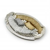 Gümüş Tepside Madlen Çikolata Söz Nişan Tepsisi 970g - 5