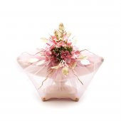 Gondolda Pembe Yaldızlı Kalp Çikolata Söz Nişan Çikolatası 960g - 6