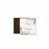 Metal Kutu Söz Nişan Çikolatası Beyaz Yeşil Krem( (80 Adet Napoliten Çikolata) - 2