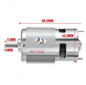 RS775 Mabuchi Motor - (Rulmansız) Dairesel Testere, Torna, Cnc Motoru - 2