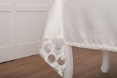 Finezza Miranda Lüx Dantelli Monoray Kumaş Krem Masa Örtüsü 170x230cm - 1005 - 3