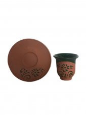 Toprak Kahve Fincan Takımı 6lı Yeşil Sırlı - 2