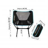 Praseat Katlanır Kamp Sandalyesi-MAVİ - 5