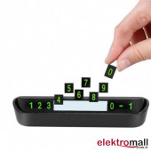 Araç İçi Park Telefon Numarası Fosforlu Numaratör - Siyah - 2