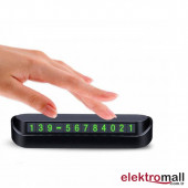Araç İçi Park Telefon Numarası Fosforlu Numaratör - Siyah - 3