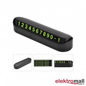 Araç İçi Park Telefon Numarası Fosforlu Numaratör - Siyah - 4