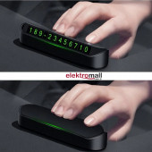 Araç İçi Park Telefon Numarası Fosforlu Numaratör - Siyah - 5
