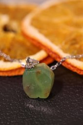 Doğal Amazonit Taşlı Formsuz Bayan Kolye - 4