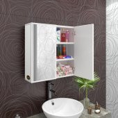 Kenzlife Banyo Ecza Dolabı Aynalı Kapablanka Byz 060*060*17 Çamaşır Mutfak Kapaklı Arkalıklı - 1