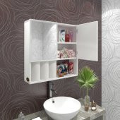 Kenzlife Banyo Ecza Dolabı Aynalı Çehov Byz 060*060*17 Çamaşır Mutfak Üst Arkalıklı Alt Arkalıksız - 1