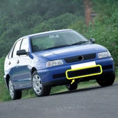 VW Polo Classic Sedan 1997-2002 Ön Tampon Alt Orta Izgara 6K5853677 - 2