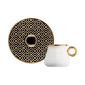 Glazze Olympos Siyah-Altın 12 Parça Butik Kahve Takımı Glz 110 - 1