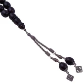 Kapsül Kesim Sıkma Kehribar Tesbih 925 Ayar 16.55 Gr Gümüş Püsküllü ST17 thumbnail 3