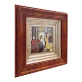 Osman Hamdi Bey Kahve Ocağı 2 Boyutlu Ahşap Tablo - 2