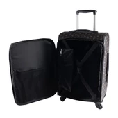 Cantaş CS Baskılı 4 Tekerlekli Kabin Valizi 555012 Siyah - 4