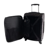 Cantaş CS Baskılı 4 Tekerlekli Kabin Valizi 555012 Kahverengi - 5