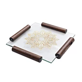 Camhare Taç Altın Kare Tepsi No 5 - 1