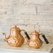 Nusnus Bakır Dilimli Büyük Çaydanlık Rose Gold No 1 NS-04966 - 3