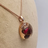 AmbeNus671 Gonca & Gümüş Sonsuzluk Kolye thumbnail 3