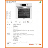 Silverline BO6504W01-CS5349W01-3457 SOHO BEYAZ 60 CM Beyaz cam ankastre set - 4