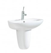 Creavit Pitta 45x55 cm Batarya Delikli Lavabo +Sedef Yarım Ayak - 1