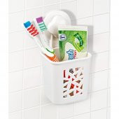 MODA HOME banyo sepeti vantuzlu çok amaçlı Sepetli Askı No1 - 1
