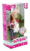 Cute Girl Tavşan Figürlü Sarışın Mini Bebek - 2