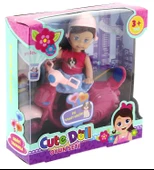 Cute Doll Mini Bebek ve Mor Vespa - 4