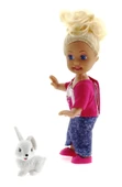 Cute Girl Tavşan Figürlü Sarışın Mini Bebek - 4