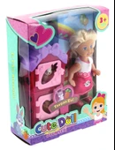 Cute Doll Mini Bebek Tavşanlı ve İki Katlı Kulübe Oyun Seti - 2