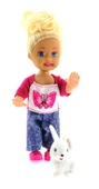 Cute Girl Tavşan Figürlü Sarışın Mini Bebek - 3