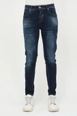 Erkek Slim Fit Taş Yıkamalı Likralı Jean Kot Pantolon - 6