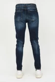 Erkek Slim Fit Taş Yıkamalı Likralı Jean Kot Pantolon - 5