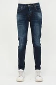 Erkek Slim Fit Taş Yıkamalı Likralı Jean Kot Pantolon - 7