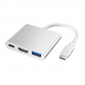 Winex 3in1 Type-C To HDMI Hub Port Adaptör 100W PD USB 3.0 4K HDMI Çıkışlı - 1