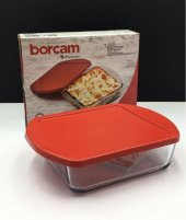 Paşabahçe Borcam Saklama Kabı 59854 Borcam Fırın Tepsisi 21x16 Cm - 1