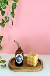 Dekoratif Fornasetti Amber Cam Şişe Vazo 10cm - 1