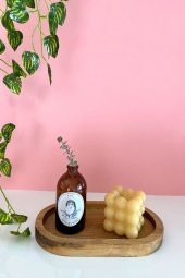Dekoratif Fornasetti Amber Cam Şişe Vazo 10cm - 1