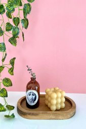 Dekoratif Fornasetti Amber Cam Şişe Vazo 10cm - 1