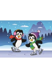 Art Çocuk Puzzle Penguenler 12+24 Parça Puzzle thumbnail 3