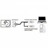 PrimeX PX-1142 USB2.0 to 2.5 inç hdd kablo, Notebook HDD USB çevirici, USB to Sata Dönüştürücü - 5