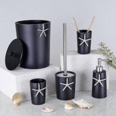 Selim Dekor Ocean Banyo Seti Siyah Gümüş thumbnail 4